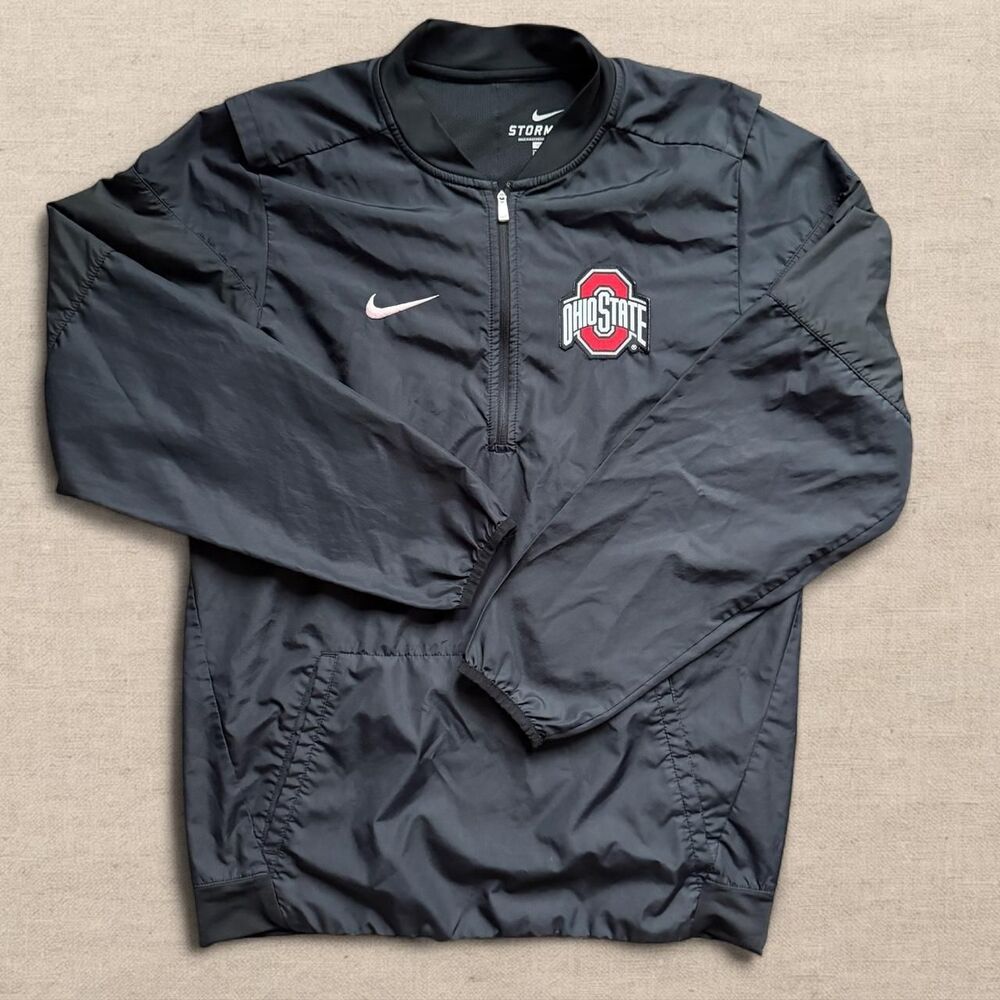 Nike Ohio State Storm Fit Men’s 1/4 Zip Jacket Windbreaker Black Small